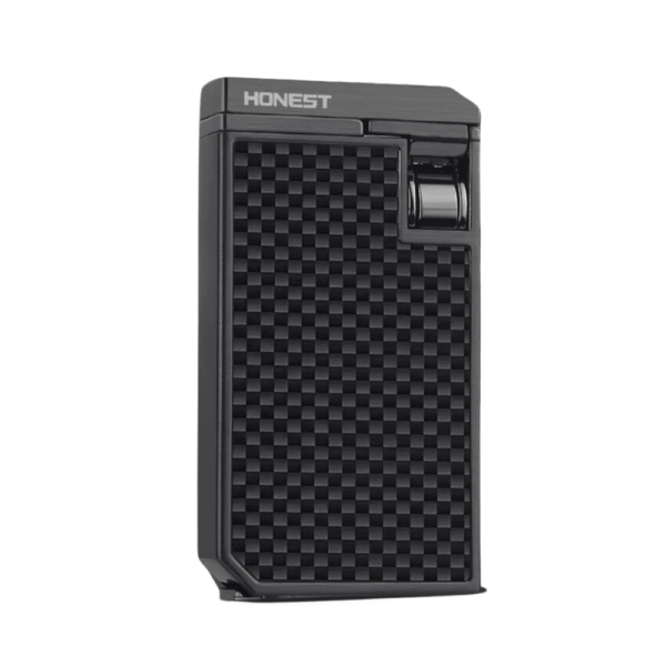 Honest Windproof Adjustable Dual Fire Straight Jet Flame Torch Lighter Metal Inflatable Cigar Lighter with Cigar Puncher - Image 1