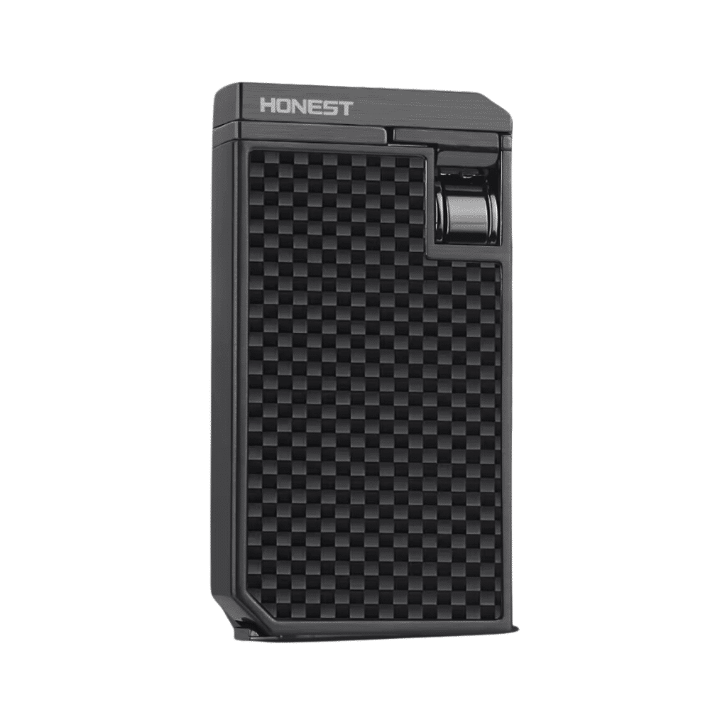 Honest Windproof Adjustable Dual Fire Straight Jet Flame Torch Lighter Metal Inflatable Cigar Lighter with Cigar Puncher