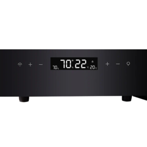 Hemingway Humidor B1 Digital Control Panel showing 70% Humidity and 22°C Temperature Settings