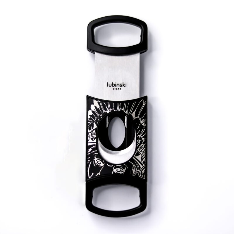 Stainless Steel Pocket Cigar Cutter V- cut cigar Double Blades With Cigar Stand Gift Box