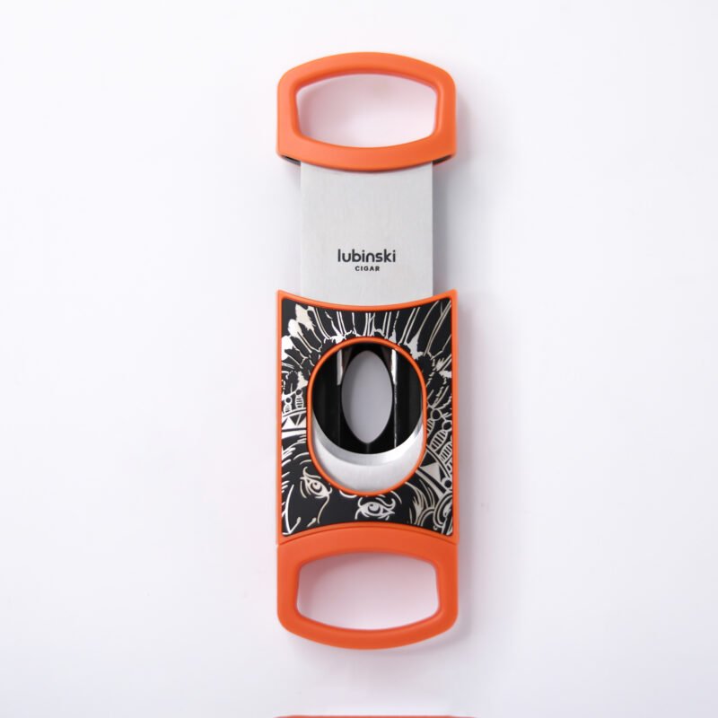 Stainless Steel Pocket Cigar Cutter V- cut cigar  Double Blades With Cigar Stand Gift Box