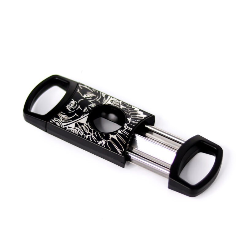 Stainless Steel Pocket Cigar Cutter V- cut cigar Double Blades With Cigar Stand Gift Box