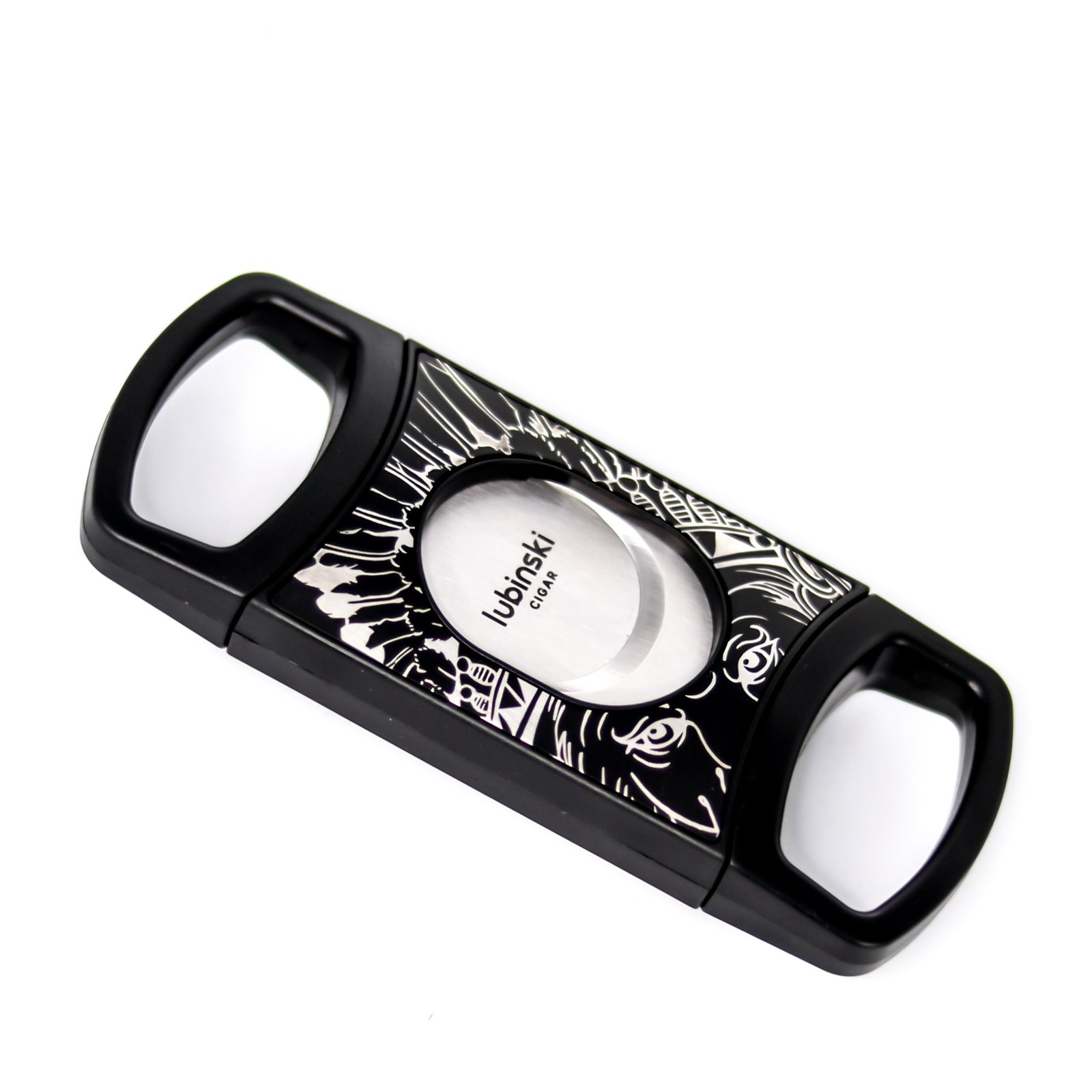 Stainless Steel Pocket Cigar Cutter V- cut cigar  Double Blades With Cigar Stand Gift Box - Image 4