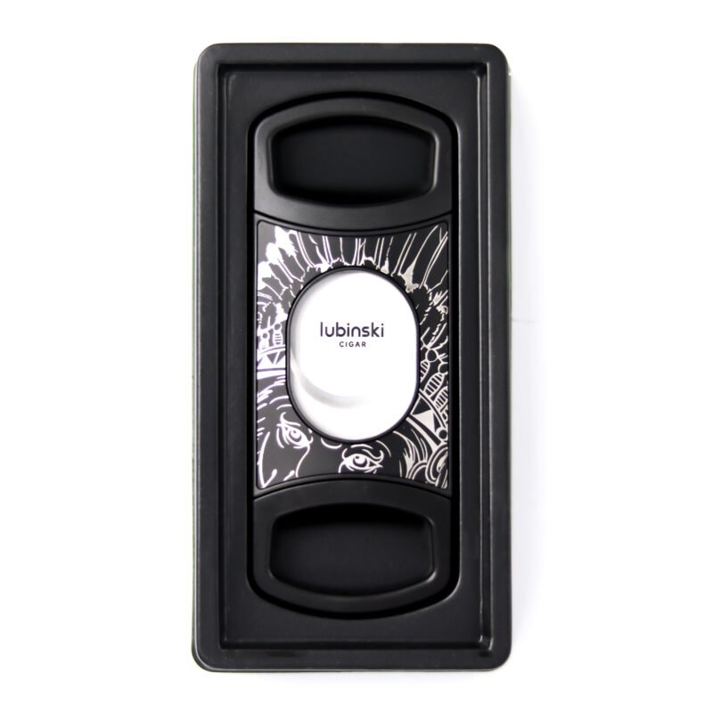 Stainless Steel Pocket Cigar Cutter V- cut cigar Double Blades With Cigar Stand Gift Box