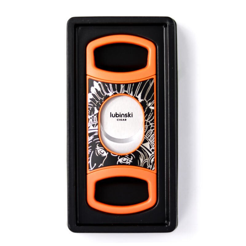 Stainless Steel Pocket Cigar Cutter V- cut cigar  Double Blades With Cigar Stand Gift Box