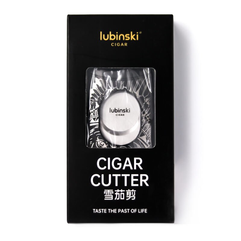 Stainless Steel Pocket Cigar Cutter V- cut cigar Double Blades With Cigar Stand Gift Box