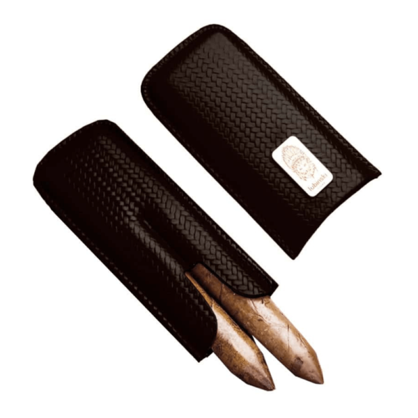 Luxury Cigar Leather Case For 2 Cigar Case Portable Leather Cigar Case Cigar Tube Gift Box Brown - Image 2