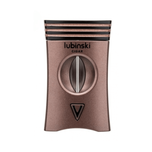 Stainless Steel Cigar Cutter  Zinc Alloy Blade Semi-Automatic Luxury V-Cut Cutter Gold
