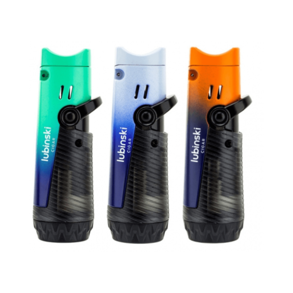 Portable Cigar Lighter with Holder Double Direct Blue Flame Windproof Portable Cigar Lighter - Image 5