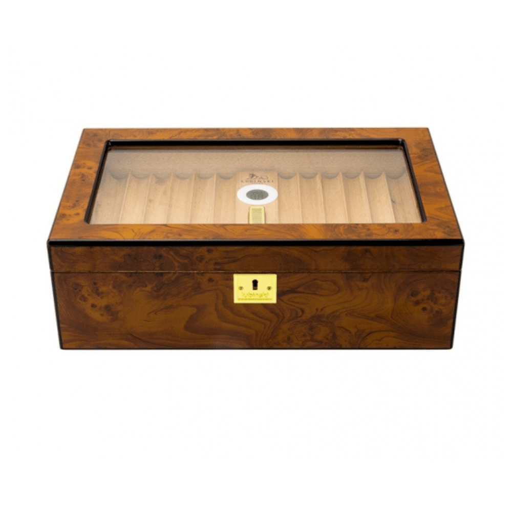 Cigar Humidor with Humidifier Hygrometer Holds 50 Cigars Handmade Cedar Wood Humidor Cigar Box