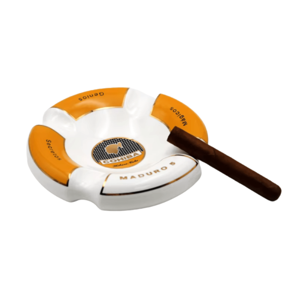 Cohiba Cigar Ashtray – Luxury Ceramic Vintage Round Ashtray for Premium Smoking Experience - Image 2