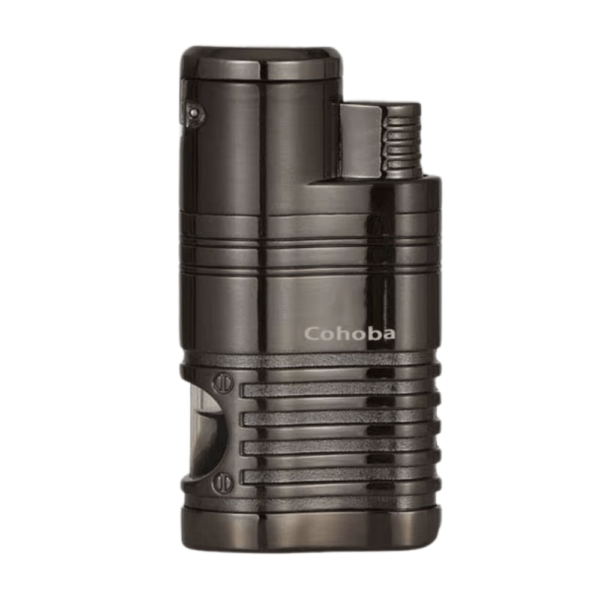 Cigar Lighter Metal Windproof Lighter 4 Jet Red Flame Gas Torch Butane Lighter - Image 3