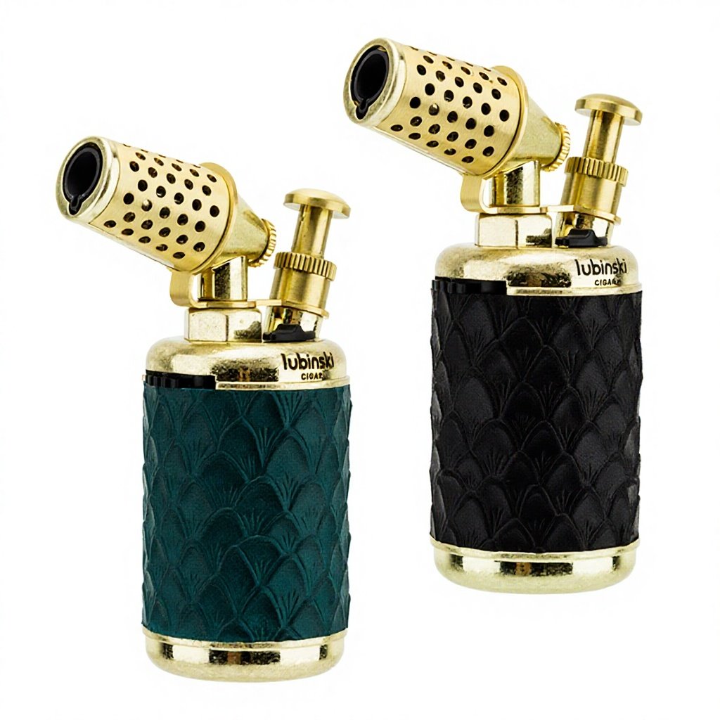 Luxury Metal Antique Design Cigar Lighter With Punch 1 Jet Flame Torch Butane Gas Lighter With Puncher Cigar With Gift Box - Image 3