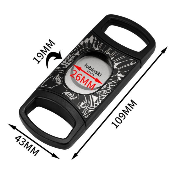 Stainless Steel Pocket Cigar Cutter V- cut cigar  Double Blades With Cigar Stand Gift Box - Image 10