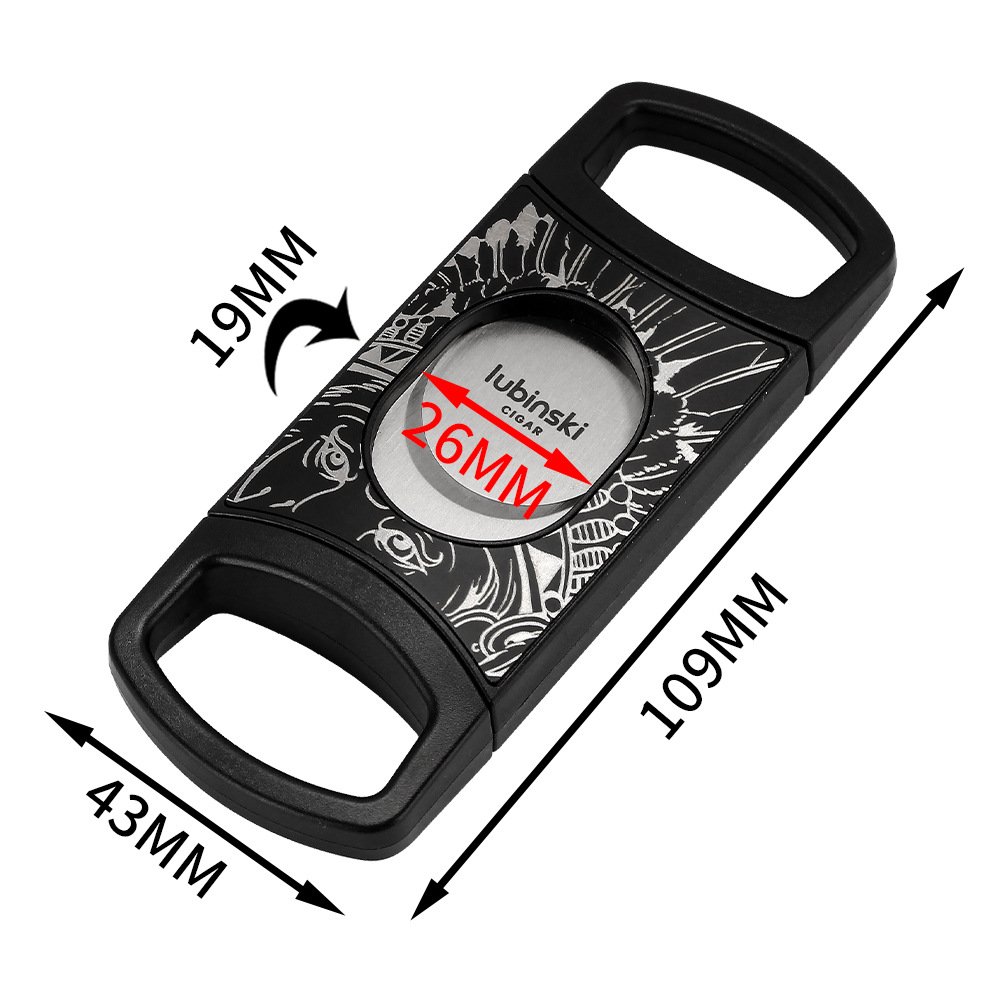 Stainless Steel Pocket Cigar Cutter V- cut cigar  Double Blades With Cigar Stand Gift Box - Image 10