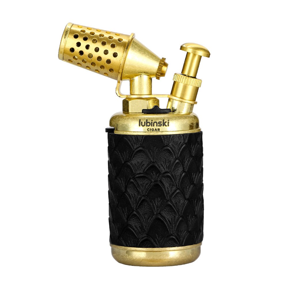 Luxury Metal Antique Design Cigar Lighter With Punch 1 Jet Flame Torch Butane Gas Lighter With Puncher Cigar With Gift Box - Image 4