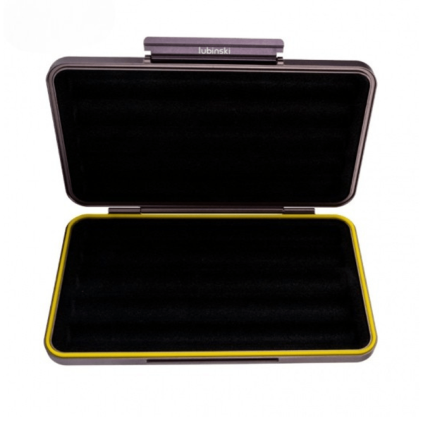 New Aluminum 5 Cigars Travel Portable Cigar Case With Genuine Leather Case Portable & Stylish Gold - Image 3
