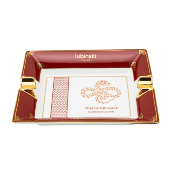 Ceramic Cigar Ashtray Year of the Snake Painted Double Slot Edition Luxury Cigar Ashtray - Image 2