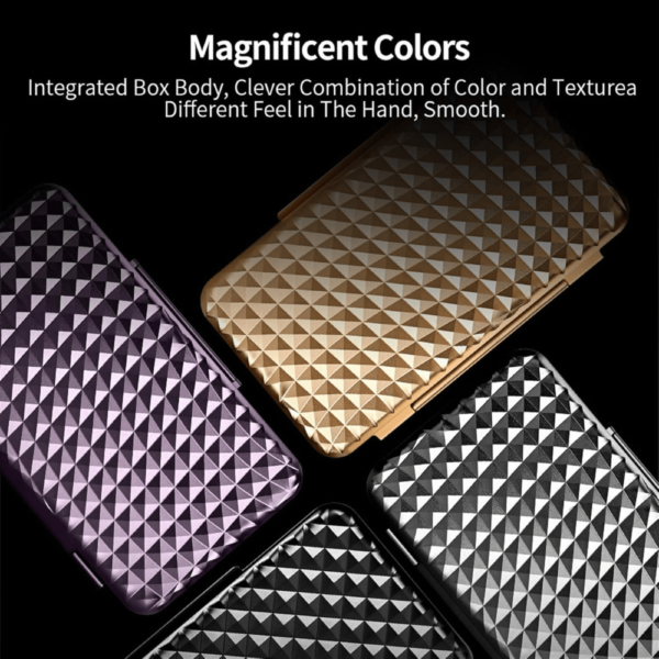 New Aluminum 5 Cigars Travel Portable Cigar Case With Genuine Leather Case Portable & Stylish Gold - Image 6