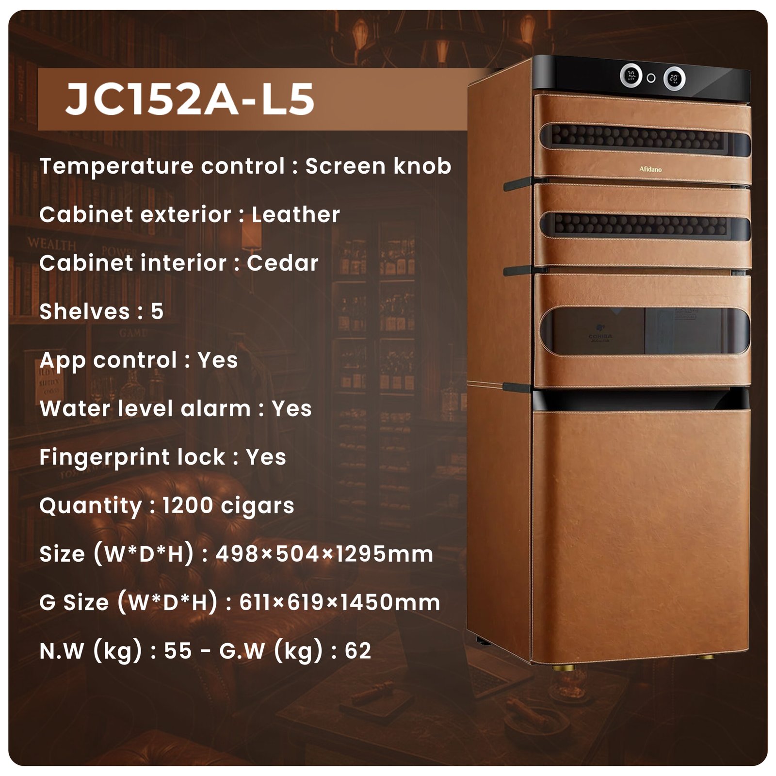 Afidano L5 Electric Cigar Humidor - Image 10