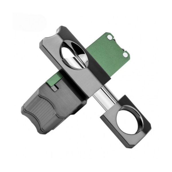 Metal 4 in 1 Cigar Lighter V-Shaped Cutter Cigar Holder Cigar Needle Cigar Punch Holder Butane Gas Refillable - Image 3