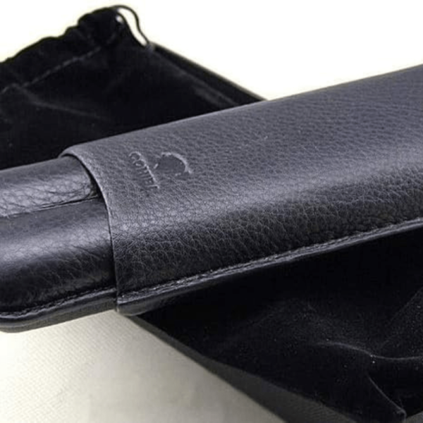 Cohiba Cigar Case Holder Black Leather 2 Cigar Holder Adjustable Cigar Case Travel Holder - Image 5