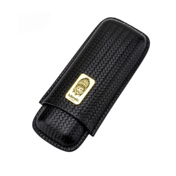 Luxury Cigar Leather Case For 2 Cigar Case Portable Leather Cigar Case Cigar Tube Gift Box Orange - Image 2
