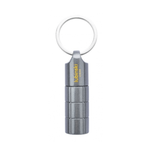 Cigar Punch Cigar Hole Opener Stainless Steel Punch Blade Stainless Steel Cigar Drill with Keychain Grey