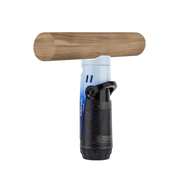 Portable Cigar Lighter with Holder Double Direct Blue Flame Windproof Portable Cigar Lighter - Image 2
