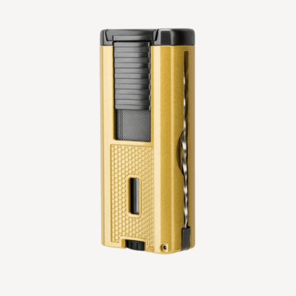 New 2 In 1 Metal Cigar Lighter Holder Strong Power Torch Cigar Lighter Butane Gas Jet Blue Flame - Image 4