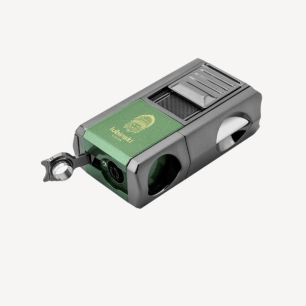 Metal 4 in 1 Cigar Lighter V-Shaped Cutter Cigar Holder Cigar Needle Cigar Punch Holder Butane Gas Refillable - Image 4