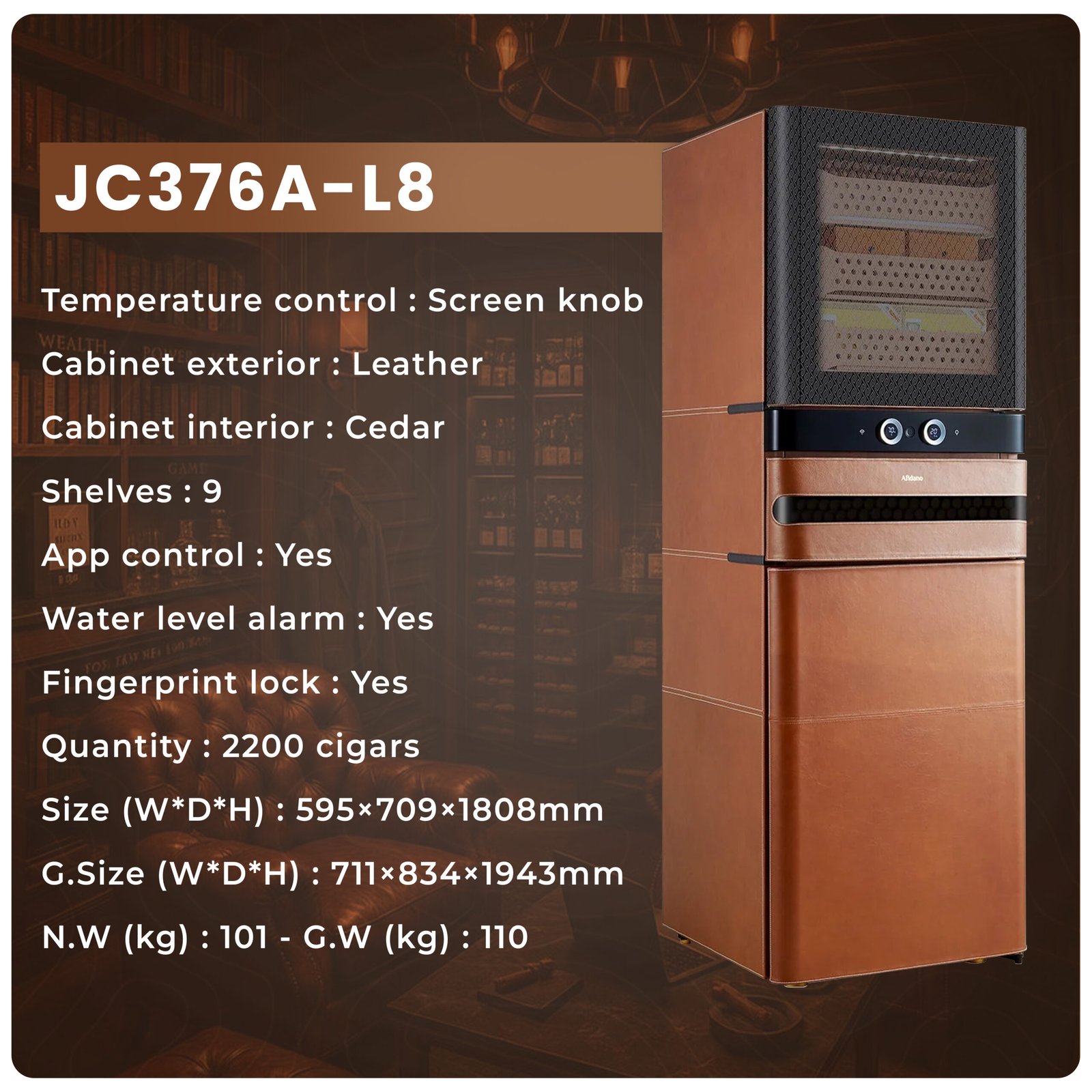 Afidano L8 Electric Cigar Humidor - Image 6