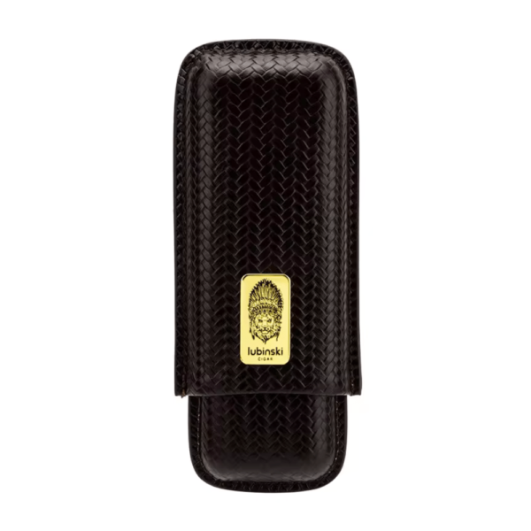 Luxury Cigar Leather Case For 2 Cigar Case Portable Leather Cigar Case Cigar Tube Gift Box Brown