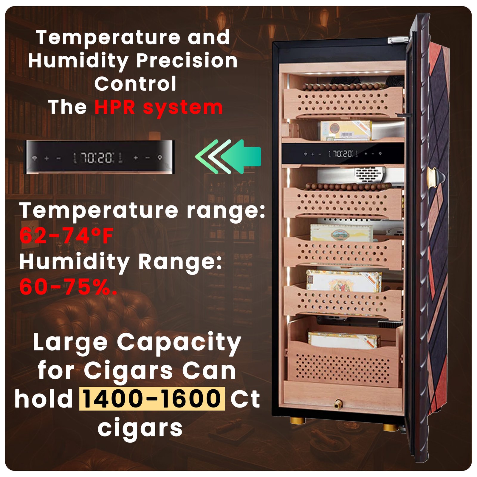Afidano C5 Electric Cigar Humidor - Image 5