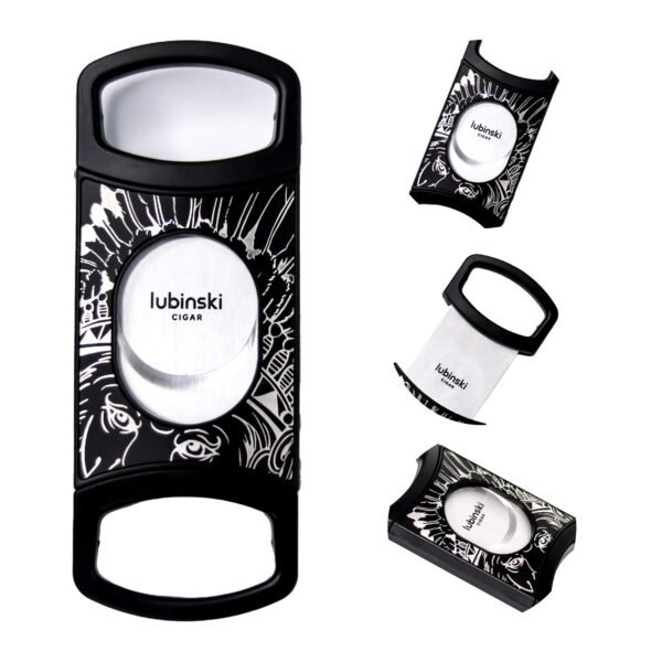 Stainless Steel Pocket Cigar Cutter V- cut cigar  Double Blades With Cigar Stand Gift Box - Image 6