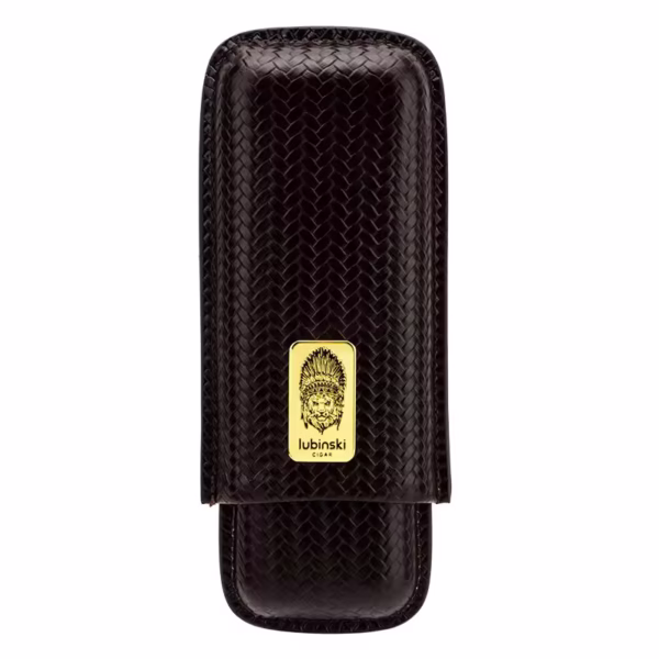 Luxury Cigar Leather Case For 2 Cigar Case Portable Leather Cigar Case Cigar Tube Gift Box Brown - Image 1