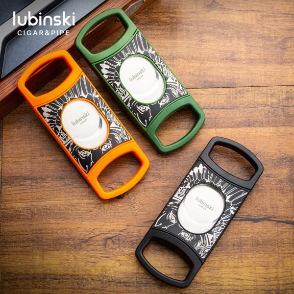 Stainless Steel Pocket Cigar Cutter V- cut cigar  Double Blades With Cigar Stand Gift Box - Image 8