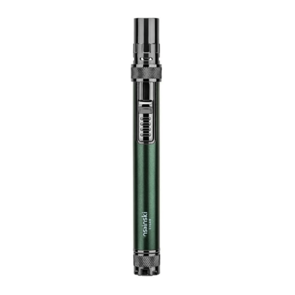 Cigar Lighter Metal Windproof Butane Gas Lighter with Cigar Puncher and Holder Gift for Men Green