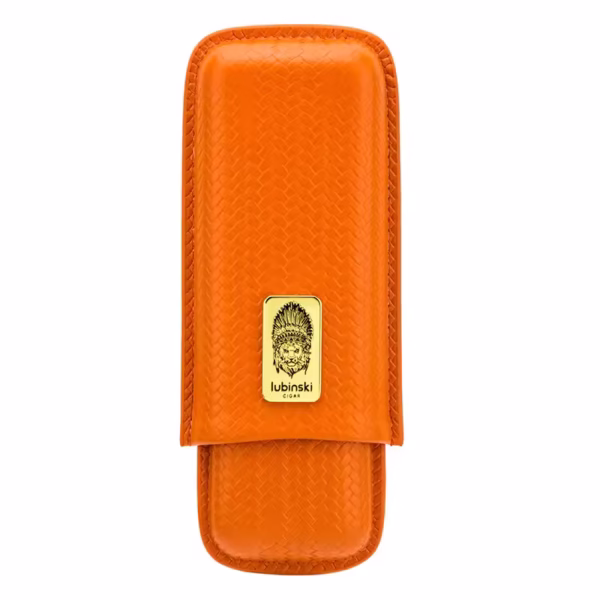 Luxury Cigar Leather Case For 2 Cigar Case Portable Leather Cigar Case Cigar Tube Gift Box Black - Image 1