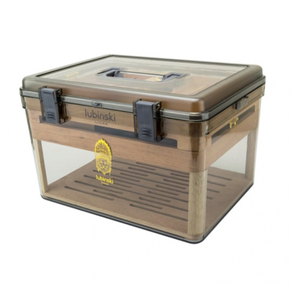 Modern Stylish Cigar Storage Humidor – Premium Natural Wood & Acrylic Design Holds 100 Cigars