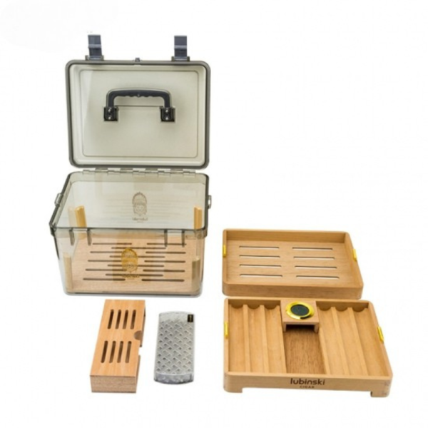 Modern Stylish Cigar Storage Humidor – Premium Natural Wood & Acrylic Design Holds 100 Cigars - Image 5