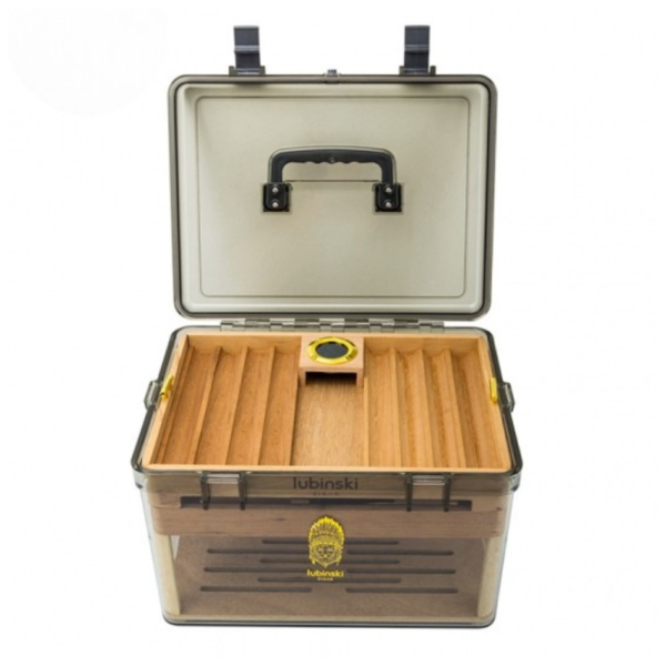 Modern Stylish Cigar Storage Humidor – Premium Natural Wood & Acrylic Design Holds 100 Cigars - Image 2