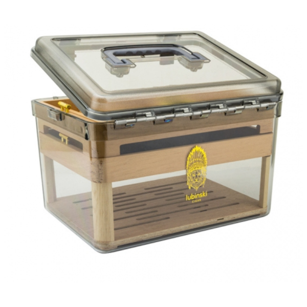 Modern Stylish Cigar Storage Humidor – Premium Natural Wood & Acrylic Design Holds 100 Cigars - Image 4
