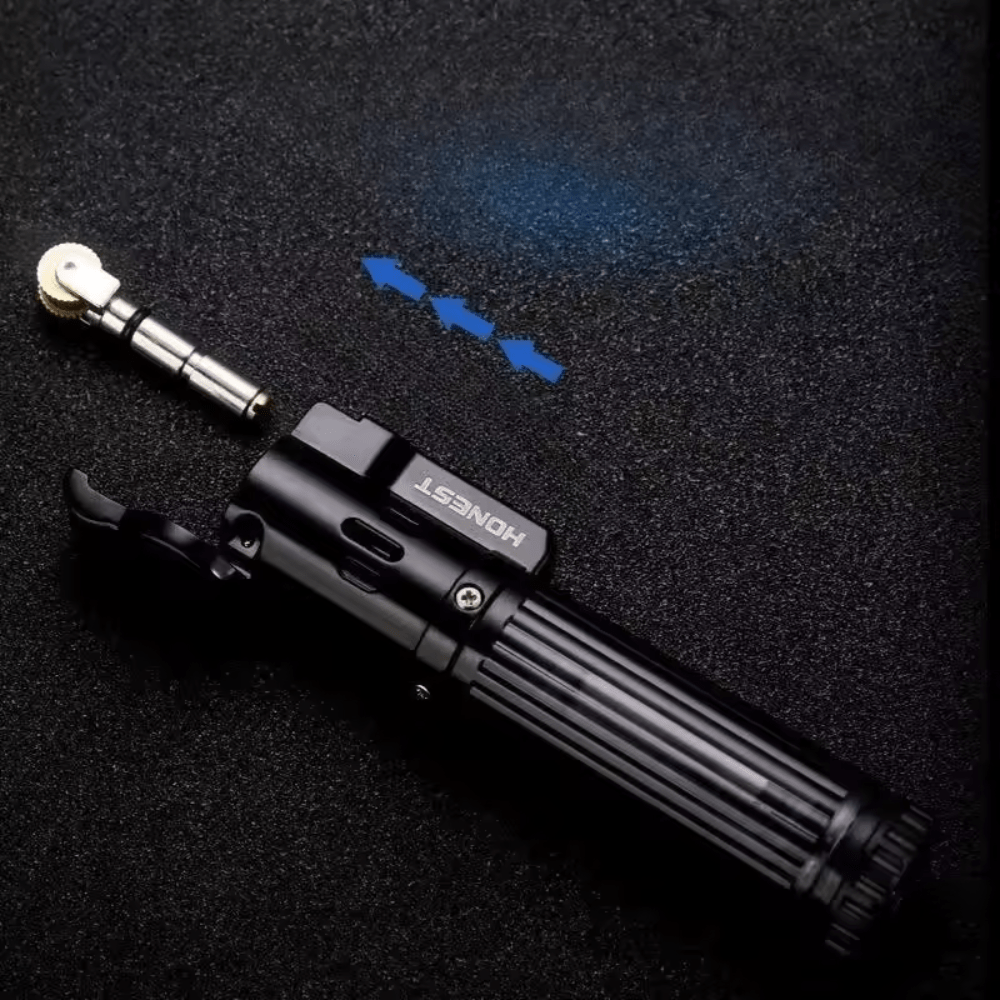 Honest Cigar Lighter Windproof Torch Lighter Single Jet Flame Fuel Refillable Tank Visible -Black