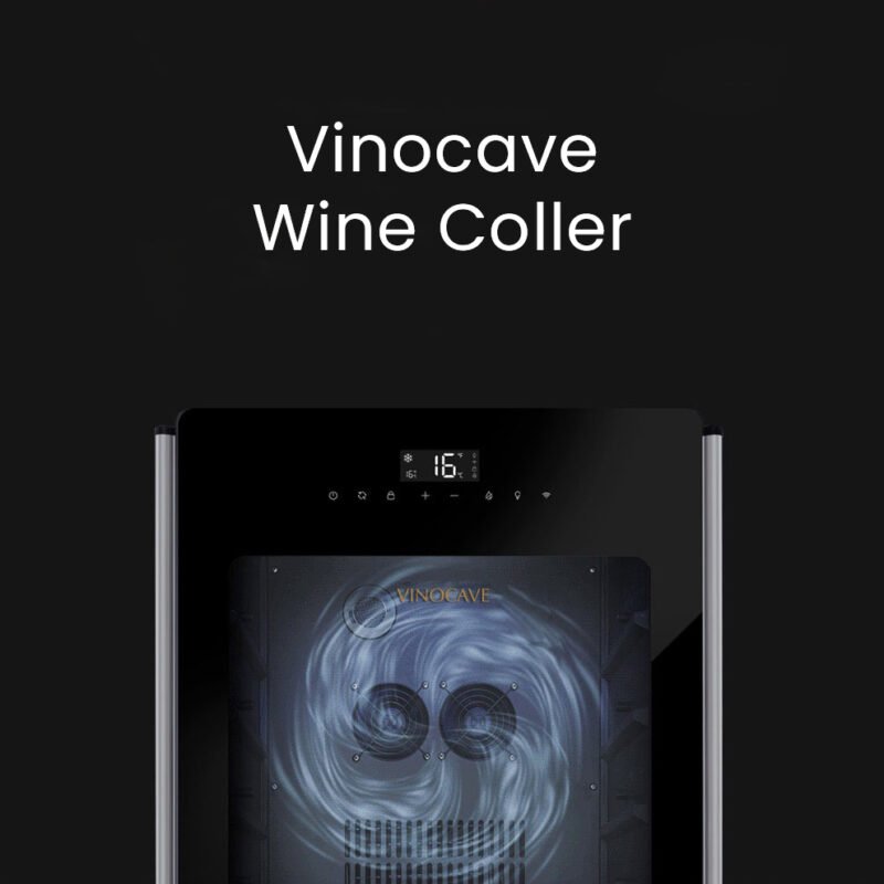 Vinocave CWC‑200A 80-Bottle Wine Refrigerator | Stainless Steel Cooler with Beech Wood Shelves