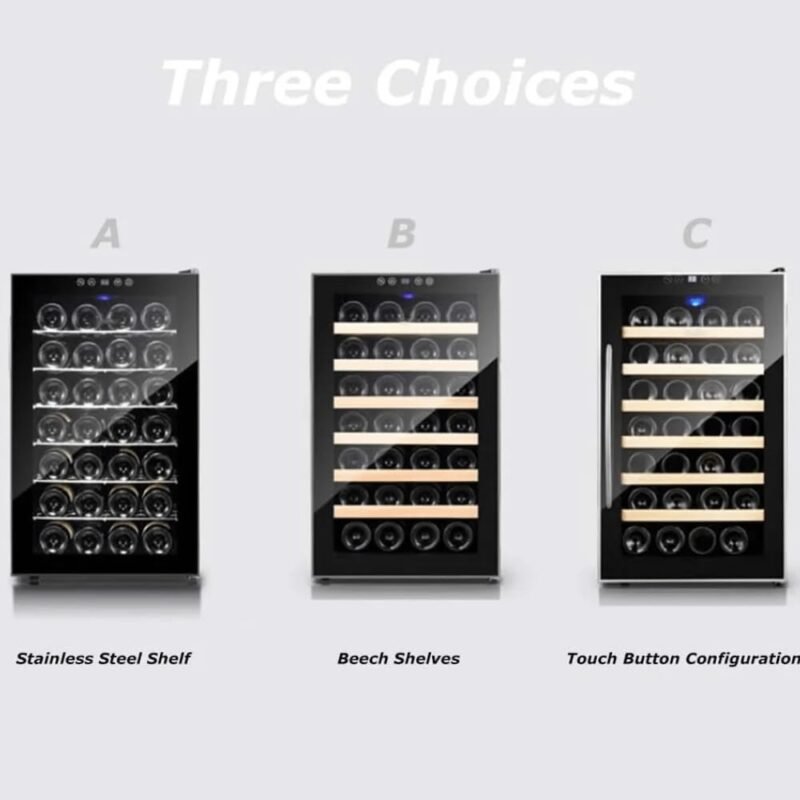 Vinocave Electronic Wine Cooler | Touch-Screen Wine Fridge with Humidity Control | model 120A