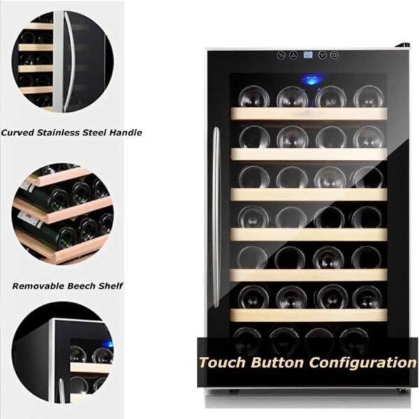 Vinocave Electronic Wine Cooler | Touch-Screen Wine Fridge with Humidity Control | model 120A - Image 1