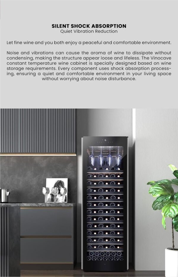 Vinocave 168A Wine Fridge | Precision Cooling with Touch Control - Image 5
