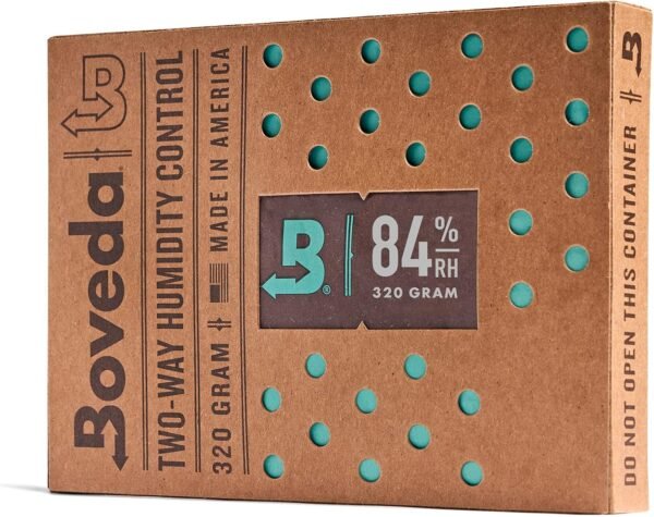 Boveda For Seasoning Two-Way Humdity Control Pack – 84% RH to Season Climate-Controlled Cabinets & Electric Coolers – Size 320 – Single – Individually Wrapped Seasoning Packet - Image 1