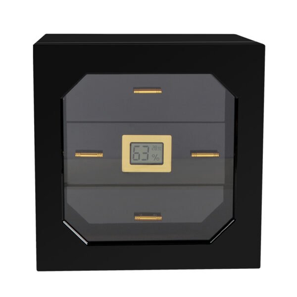 Clear Acrylic Humidor | Portable Cigar Box with Cedar Tray & Hygrometer - Image 9